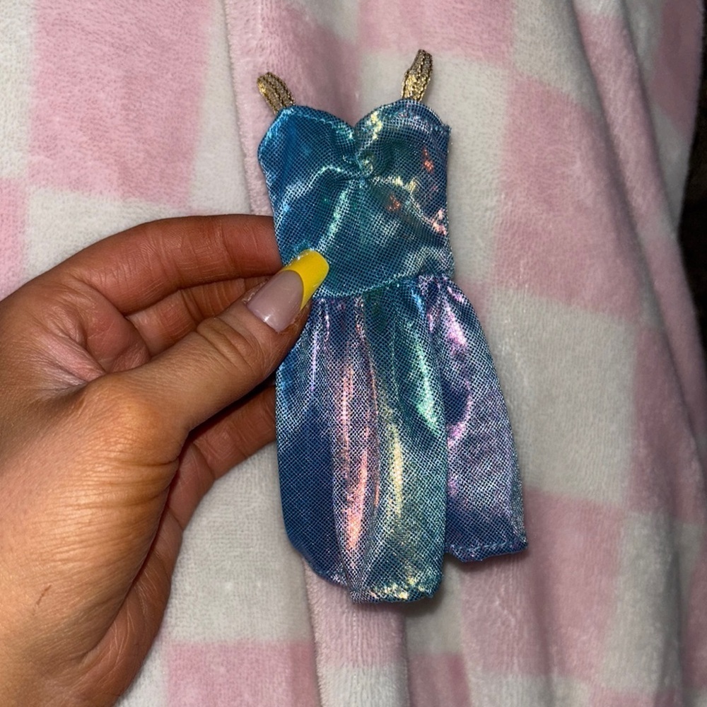 Shimmering rainbow high doll Blue and Purple Dress for Dolls